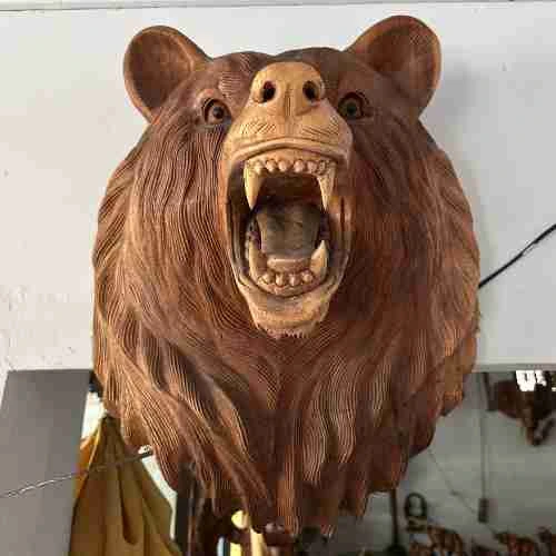 Unique Design Highlight: We specialize in turning your two-dimensional photos or concepts into captivating 3D narratives. From stylized natural motifs to deeply textured custom portraits, each piece is a bespoke conversation starter. Bear Wooden Sculpture