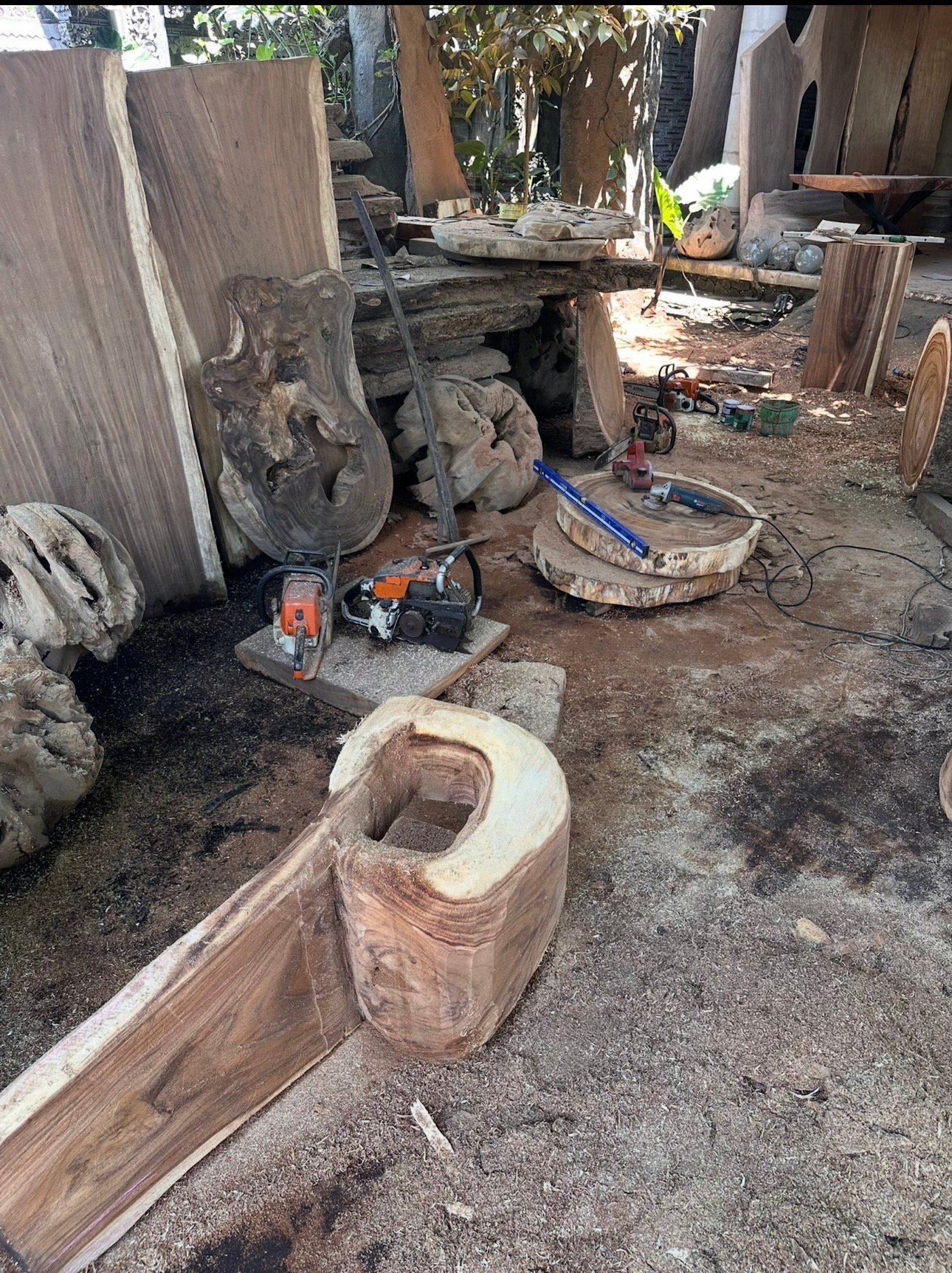 Large commissioned wood carving artwork